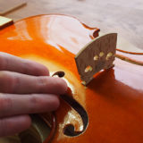 【ヴァイオリン製作】魂柱立て/指板接着/駒調整